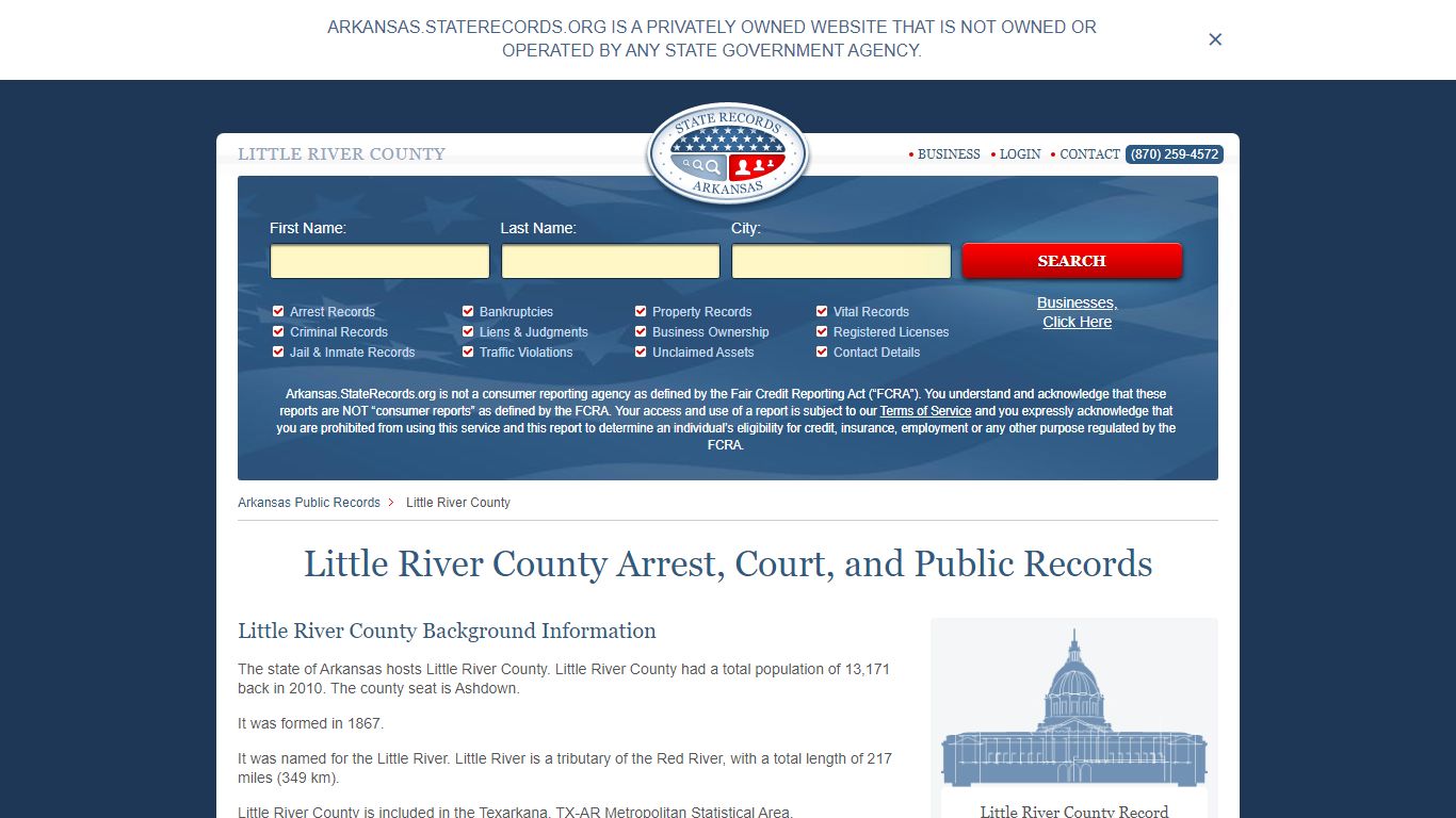 Little River County Arrest, Court, and Public Records
