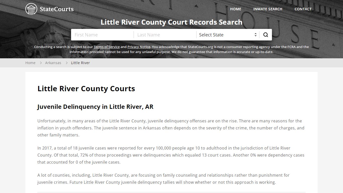 Little River County, AR Courts - Records & Cases - StateCourts